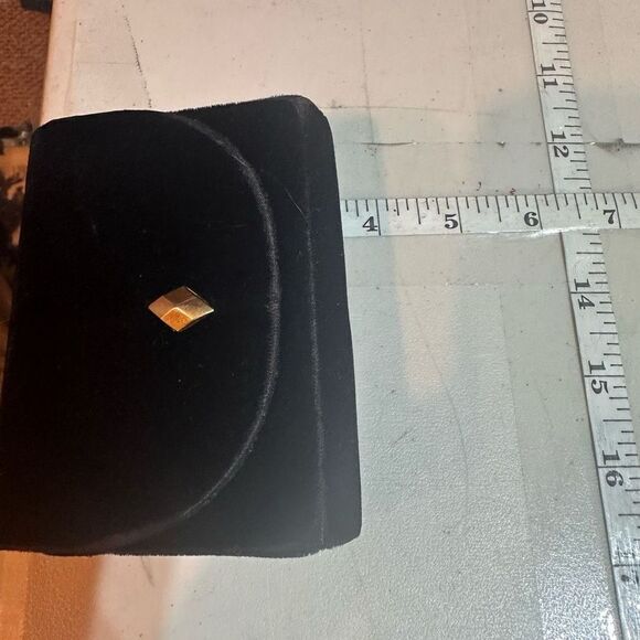 Estee Lauder vintage Y2K velvet mini clutch purse button snap Crossbody - Picture 11 of 12